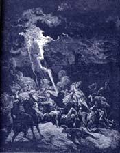 Elijah Destroying the Messengers of Ahaziah Bible Story Picture