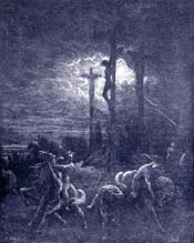 Close of the Crucifixion Bible Story Picture
